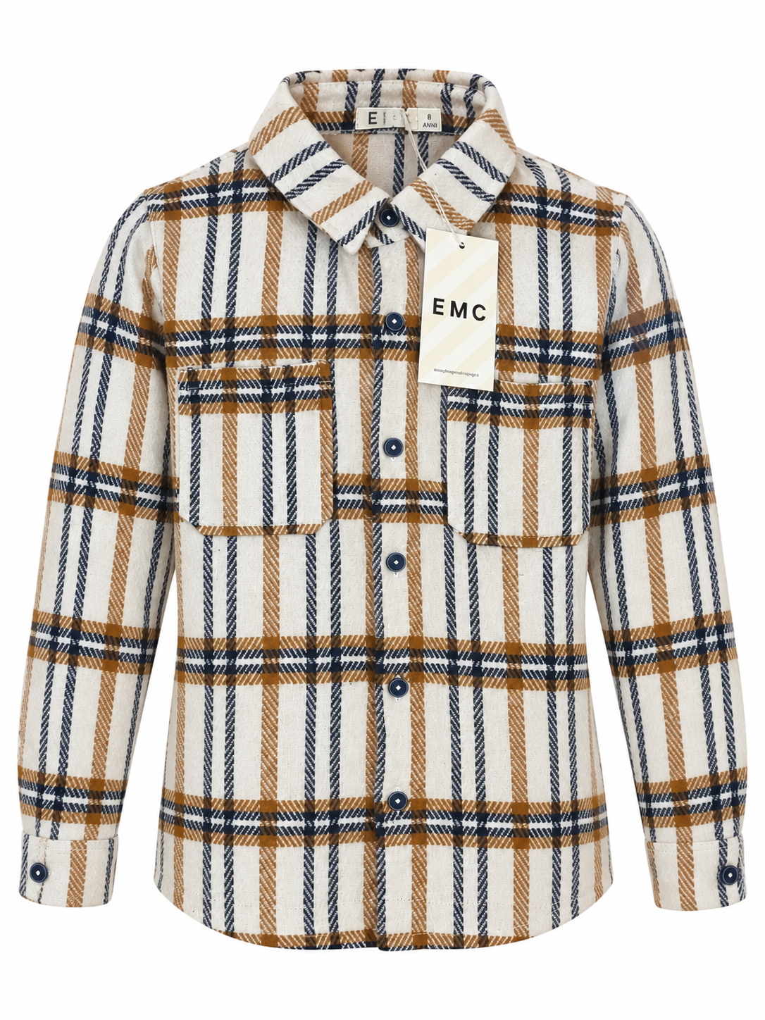 Sobrecamisa Niño Check Beige