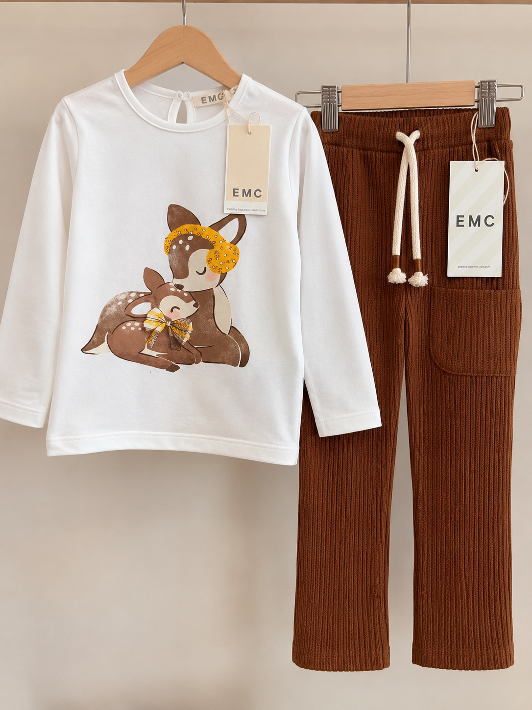 Conjunto Infantil Deer Marrón