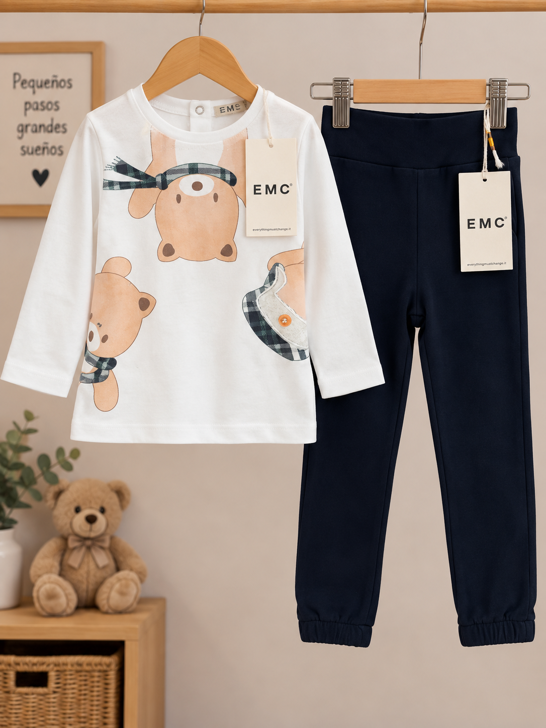 Conjunto Niña Dolce Blanco y Marino