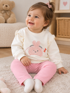 Conjunto Bebé Niña Bunny Rosa
