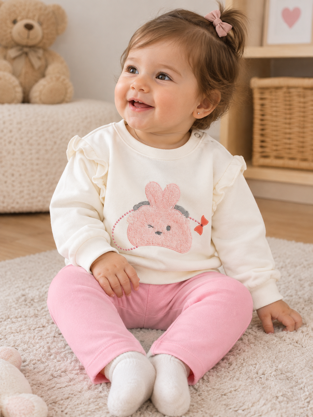 Conjunto Bebé Niña Bunny Rosa