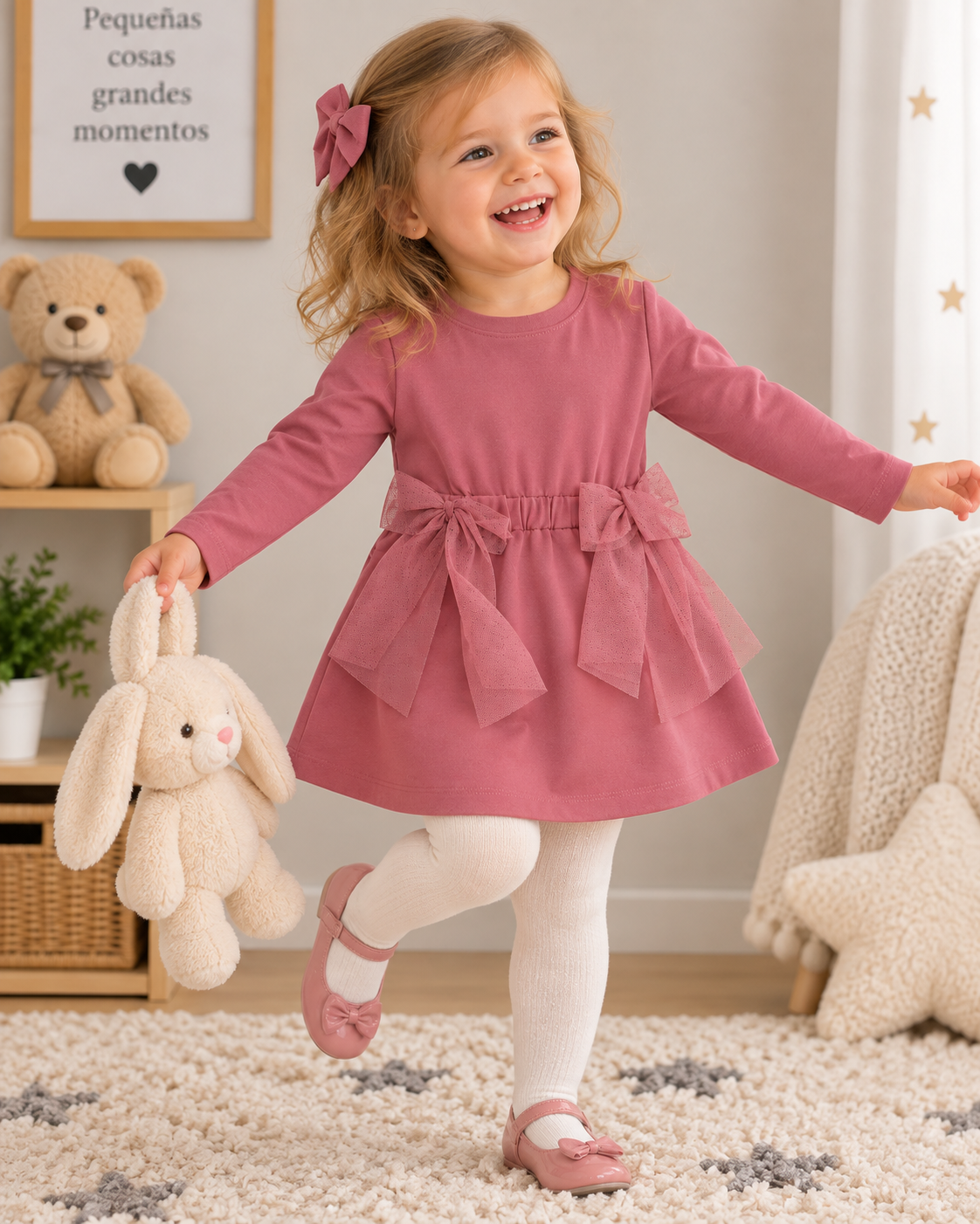 Vestido Rosa Piccola Fiocco