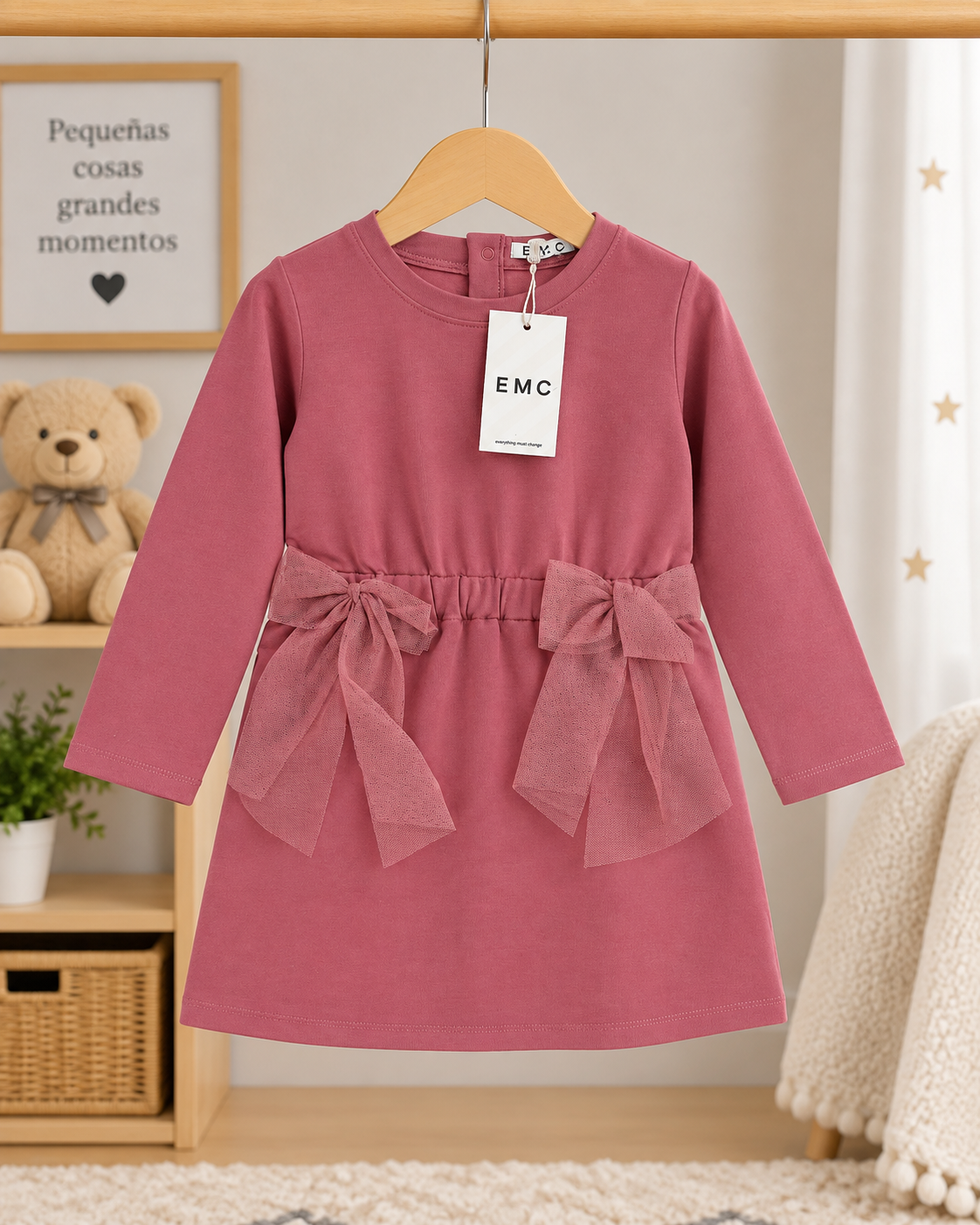 Vestido Rosa Piccola Fiocco