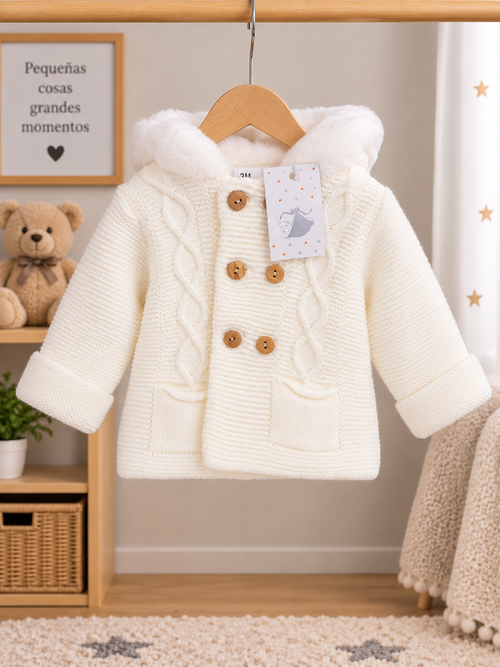 Chaqueta de punto unisex con Capucha Piccolo Orso