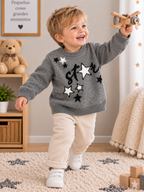 Jersey de Punto Bebé Unisex Gris Stella