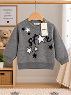 Jersey de Punto Bebé Unisex Gris Stella