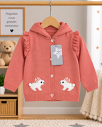 Chaqueta de Punto Bebé Niña Rosa Coniglietta