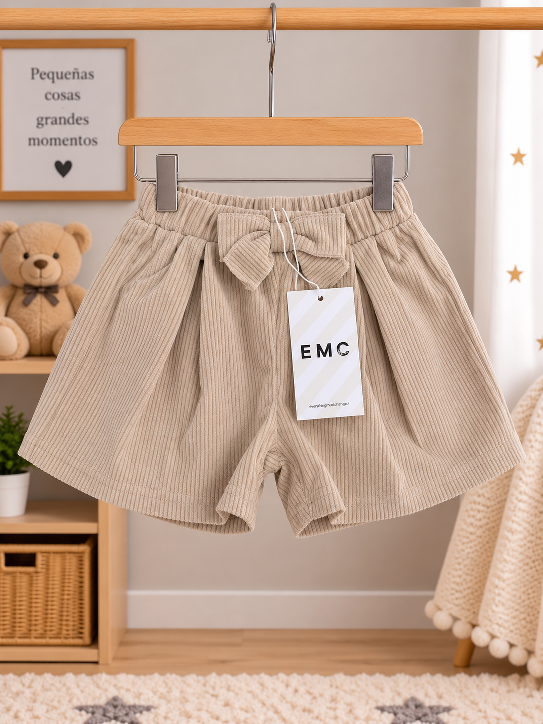 Pantalón de Punto Bebé unisex Beige Fiocco