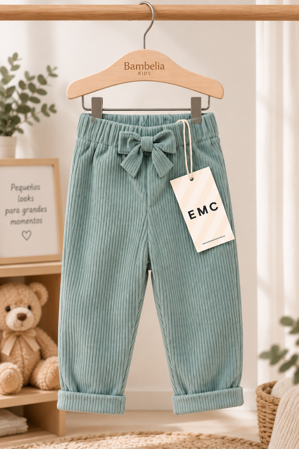 Pantalón Bebé Niño Elio Verde Salvia